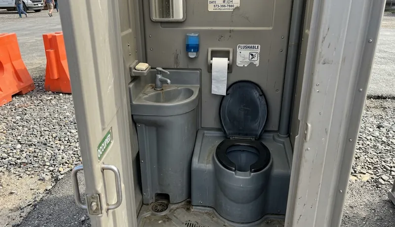 Flushable Porta Potty clean interior in Dallas, TX