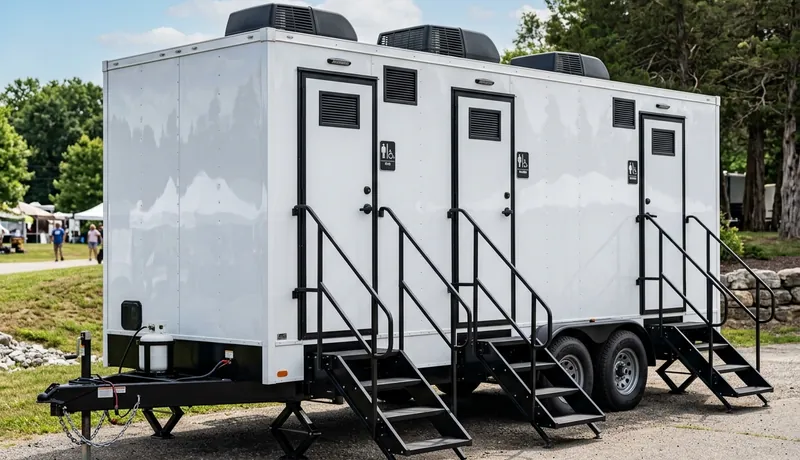 Restroom Trailer on-site placement in Dallas, TX