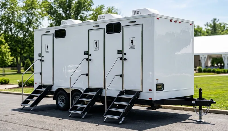 Restroom Trailer rental unit in Dallas, TX